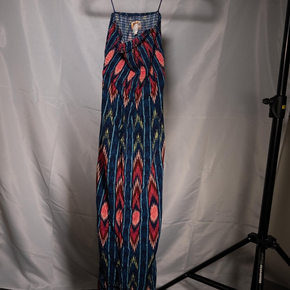 Colorful Strapless Maxi Dress